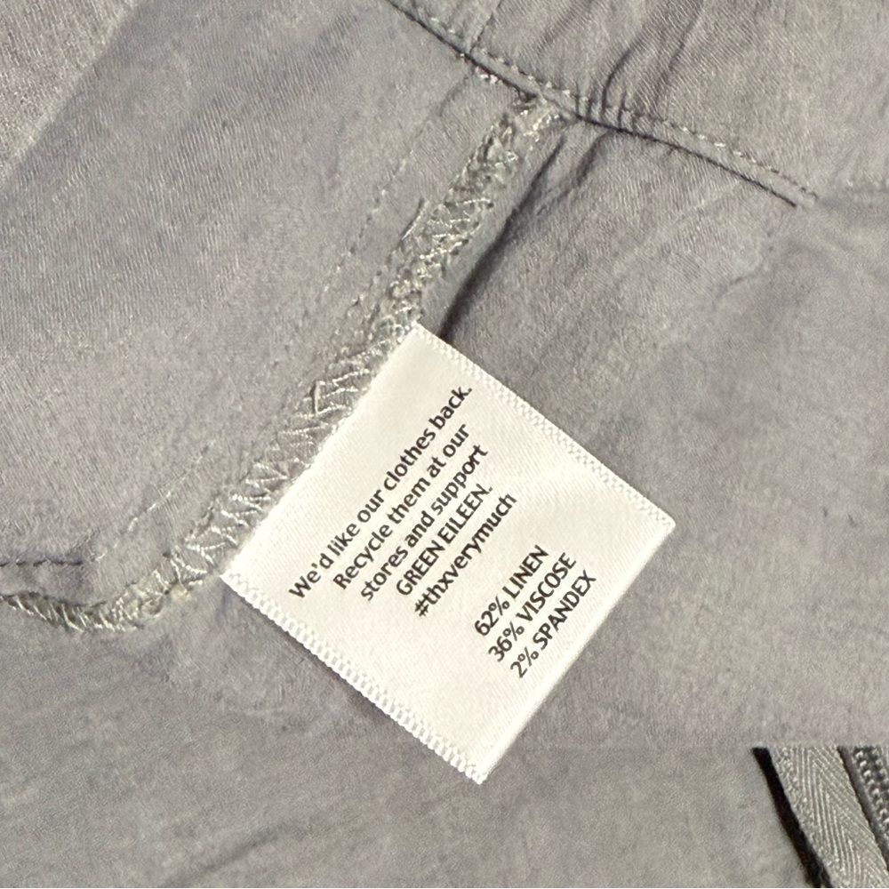 Eileen fisher gray pants linen blend - Picture 11 of 13